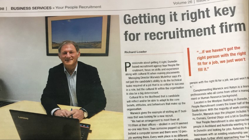 BUSINESS SOUTH - 'GETTING IT RIGHT KEY FOR RECRUITMENT FIRM'